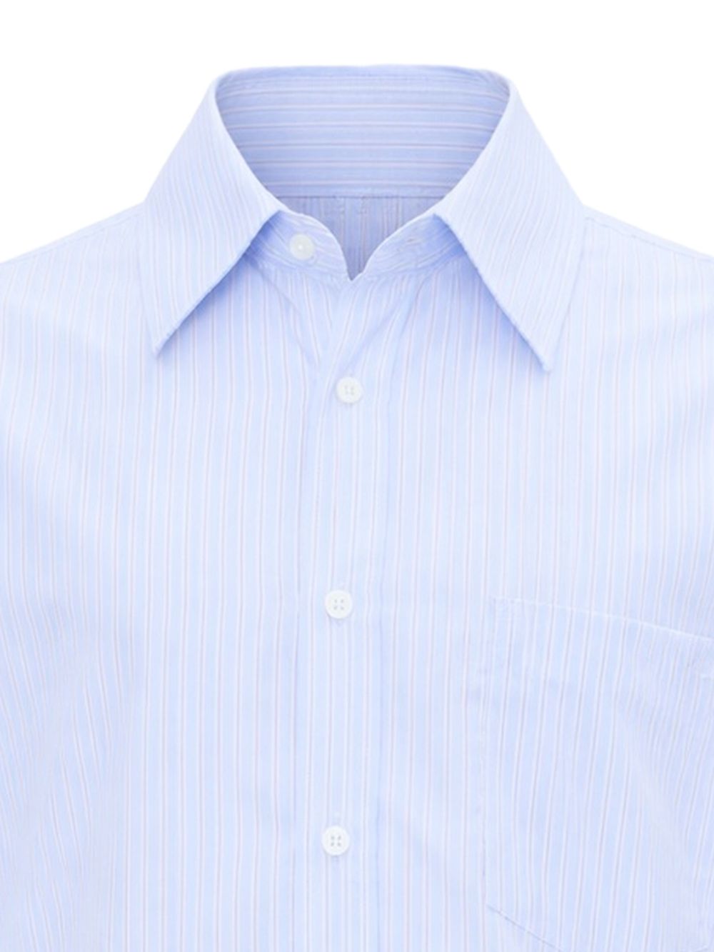 Camicia a righe in cotone con dettaglio tasca in azzurro A.P.C. - uomo 