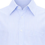 Camicia a righe in cotone con dettaglio tasca in azzurro A.P.C. - uomo 