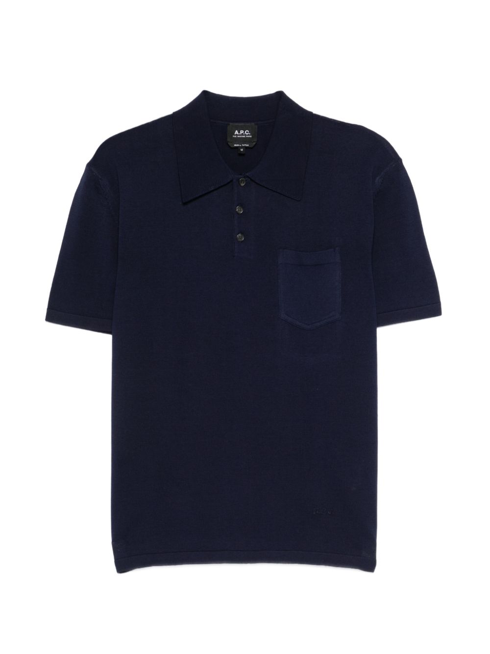 Polo con tasca sul petto in blu A.P.C. - uomo 