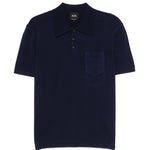 Polo con tasca sul petto in blu A.P.C. - uomo 