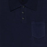 Polo con tasca sul petto in blu A.P.C. - uomo 