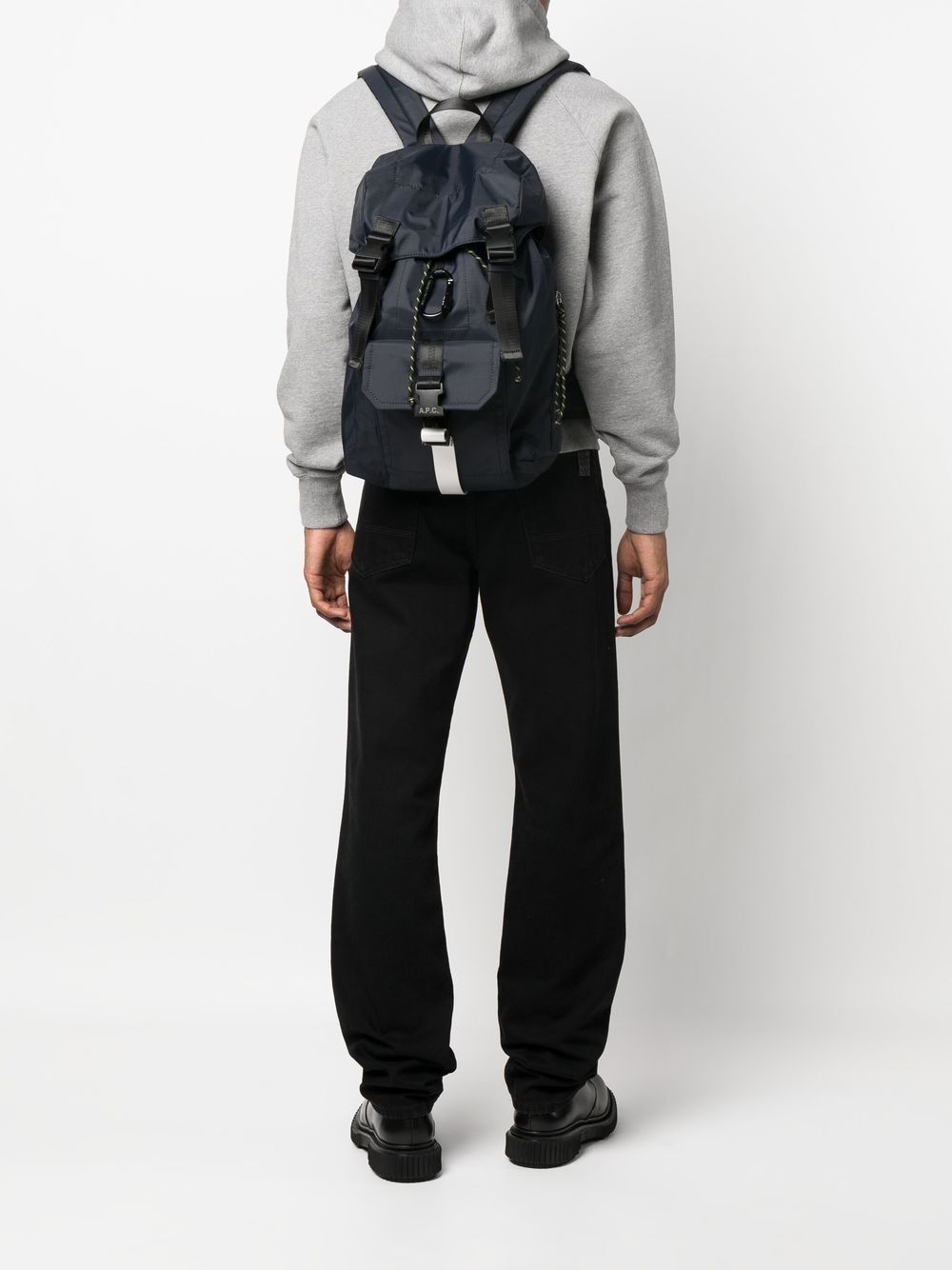 Zaino con logo e toppa treck in blu A.P.C. - uomo 