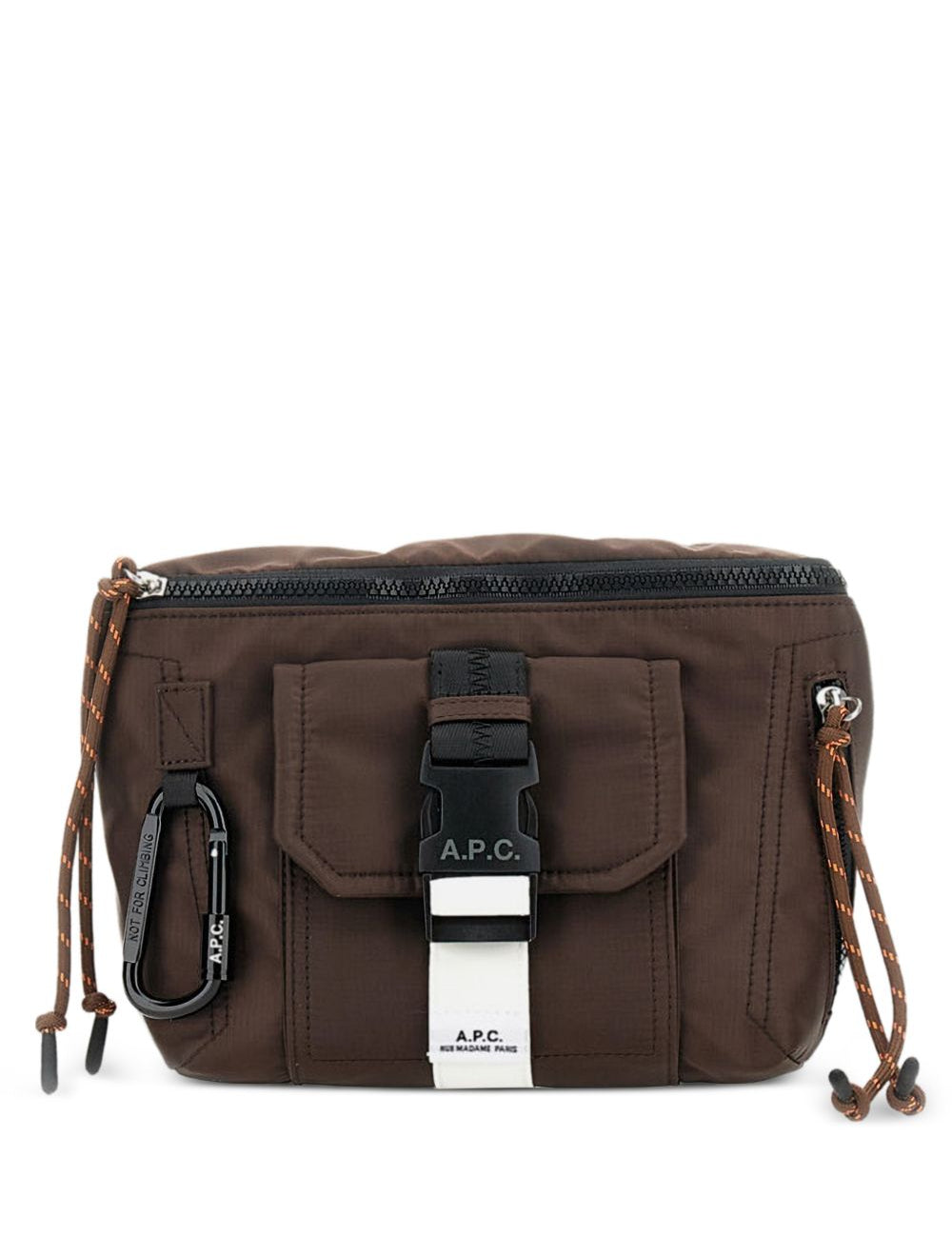 Borsa a tracolla con applicazione logo in marrone A.P.C. - unisex 