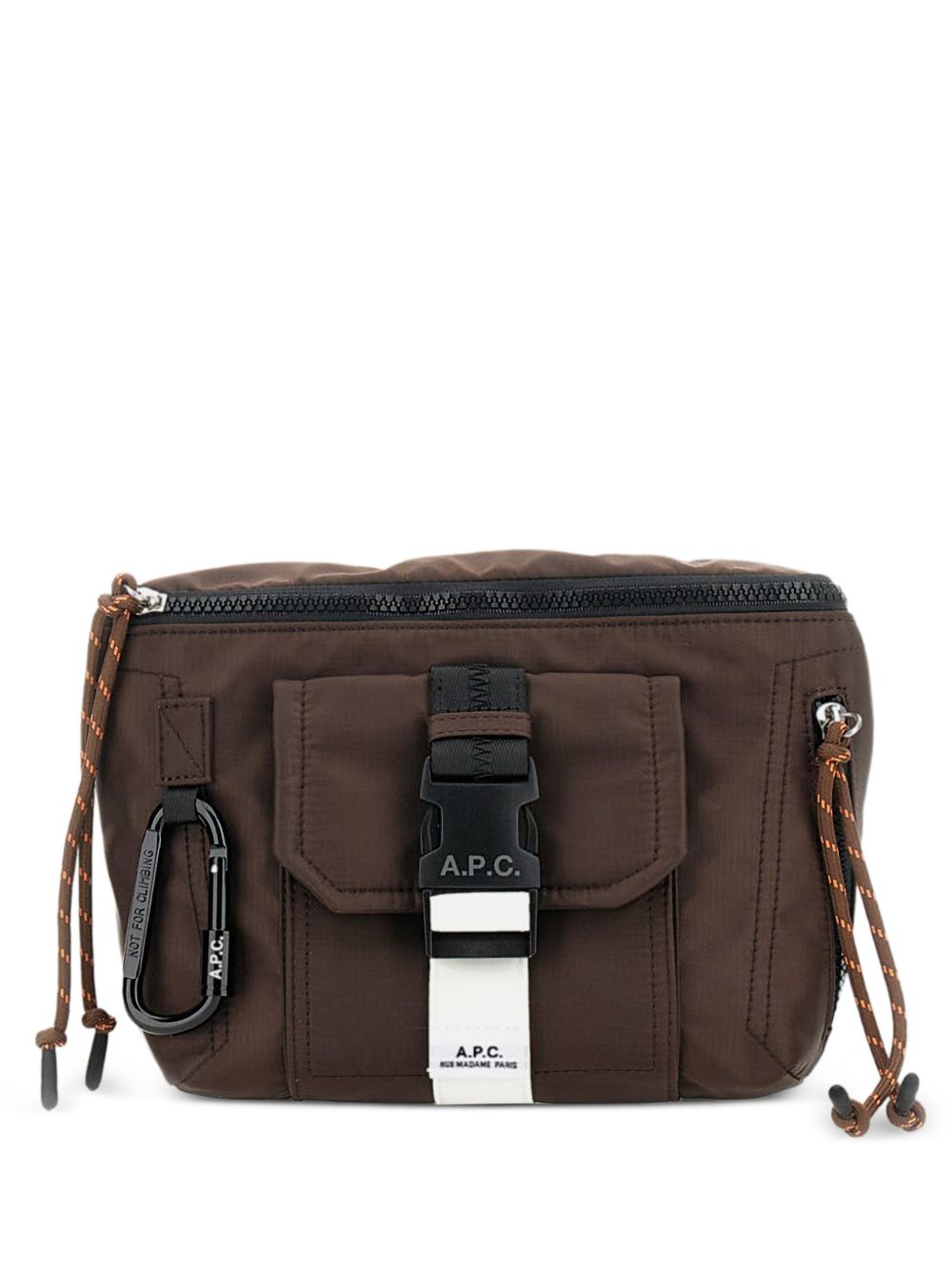 Borsa a tracolla con applicazione logo in marrone A.P.C. - unisex 