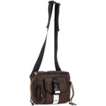 Borsa a tracolla con applicazione logo in marrone A.P.C. - unisex 
