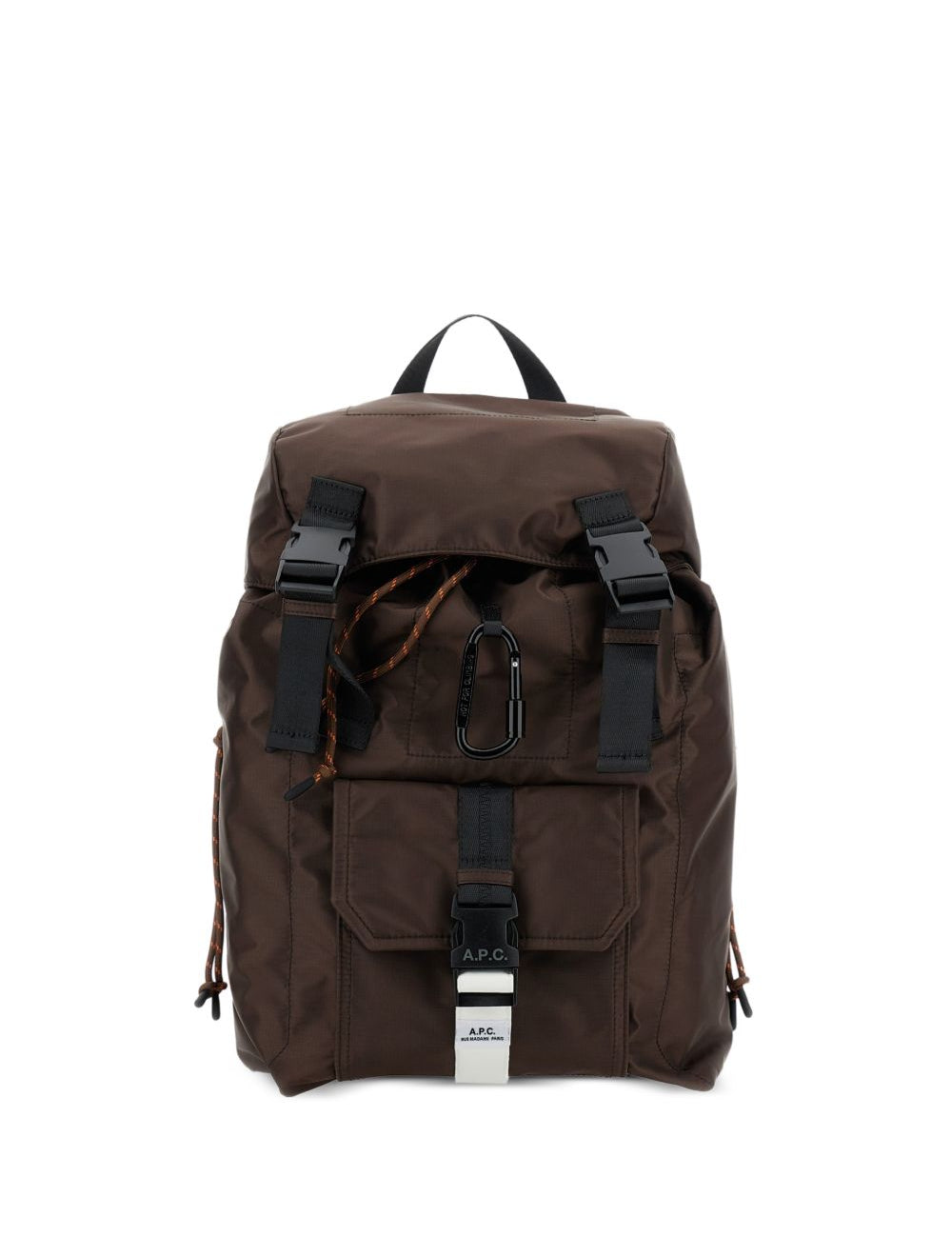 Zaino con fibbia e logo in marrone A.P.C. - uomo 