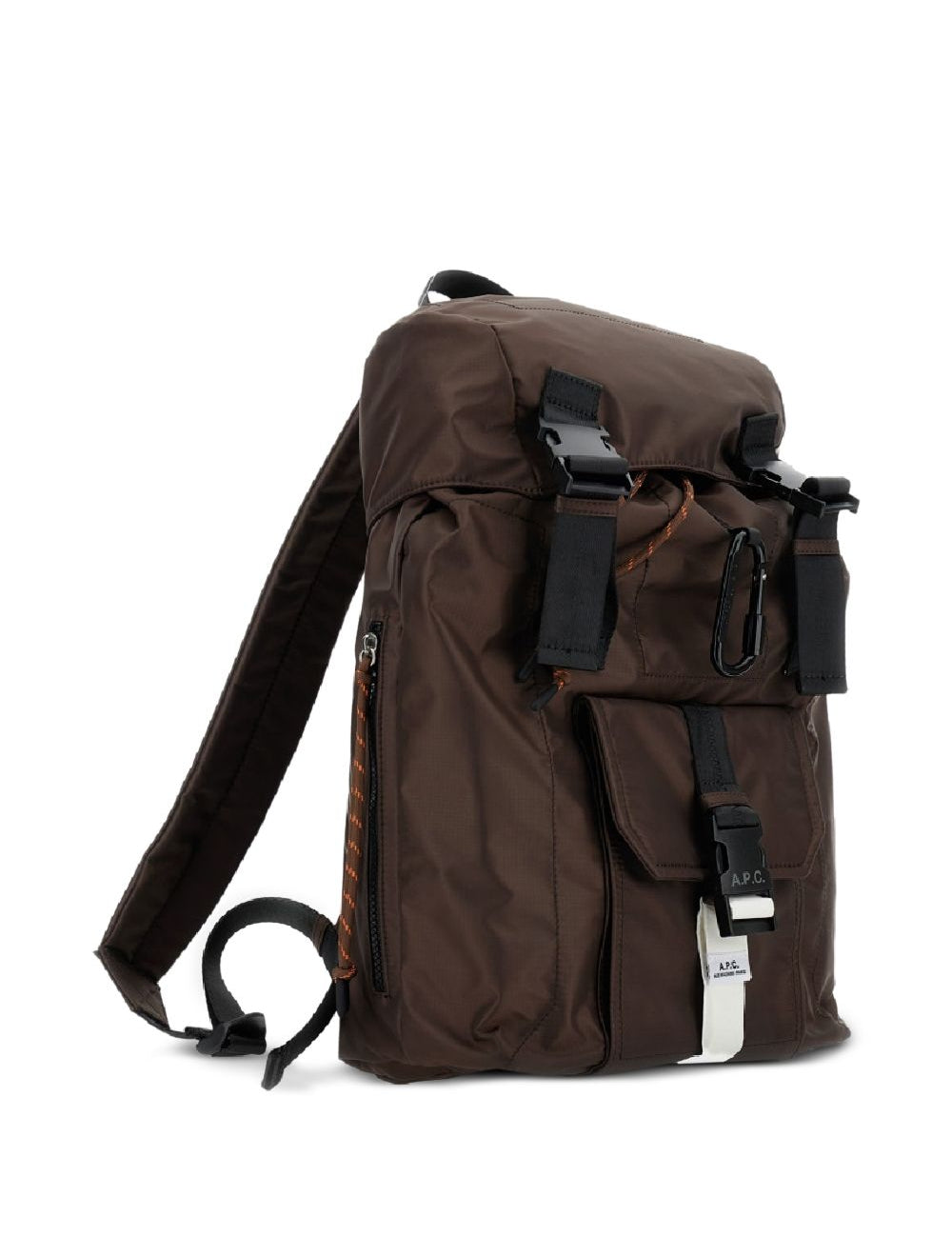 Zaino con fibbia e logo in marrone A.P.C. - uomo 