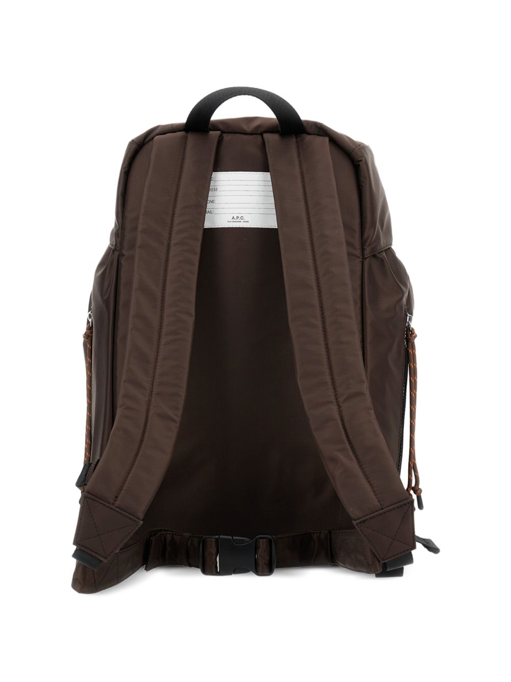 Zaino con fibbia e logo in marrone A.P.C. - uomo 