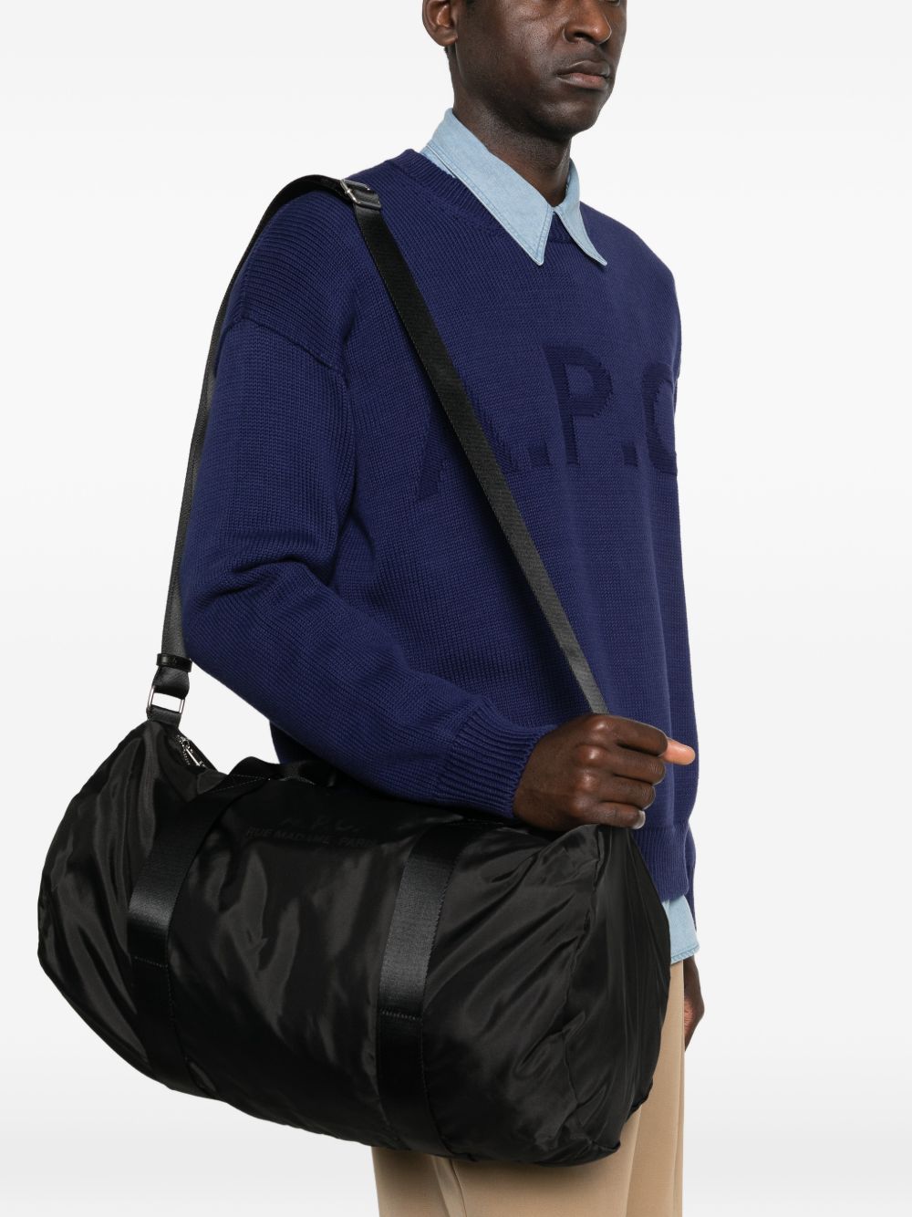 Borsone con logo in nero A.P.C. - unisex 