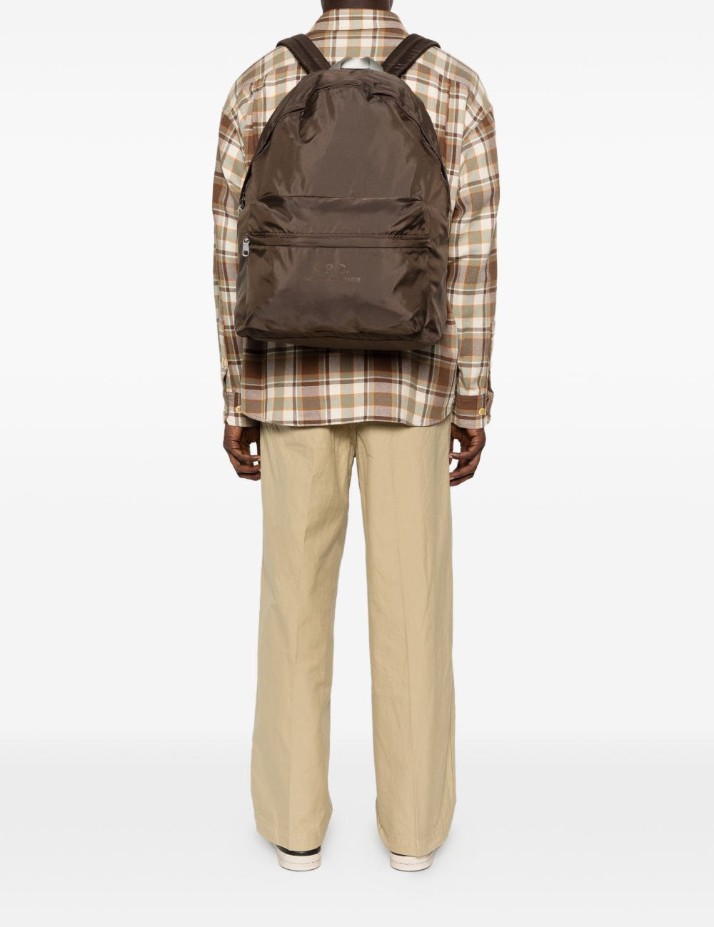 Zaino con zip in marrone A.P.C. - uomo 