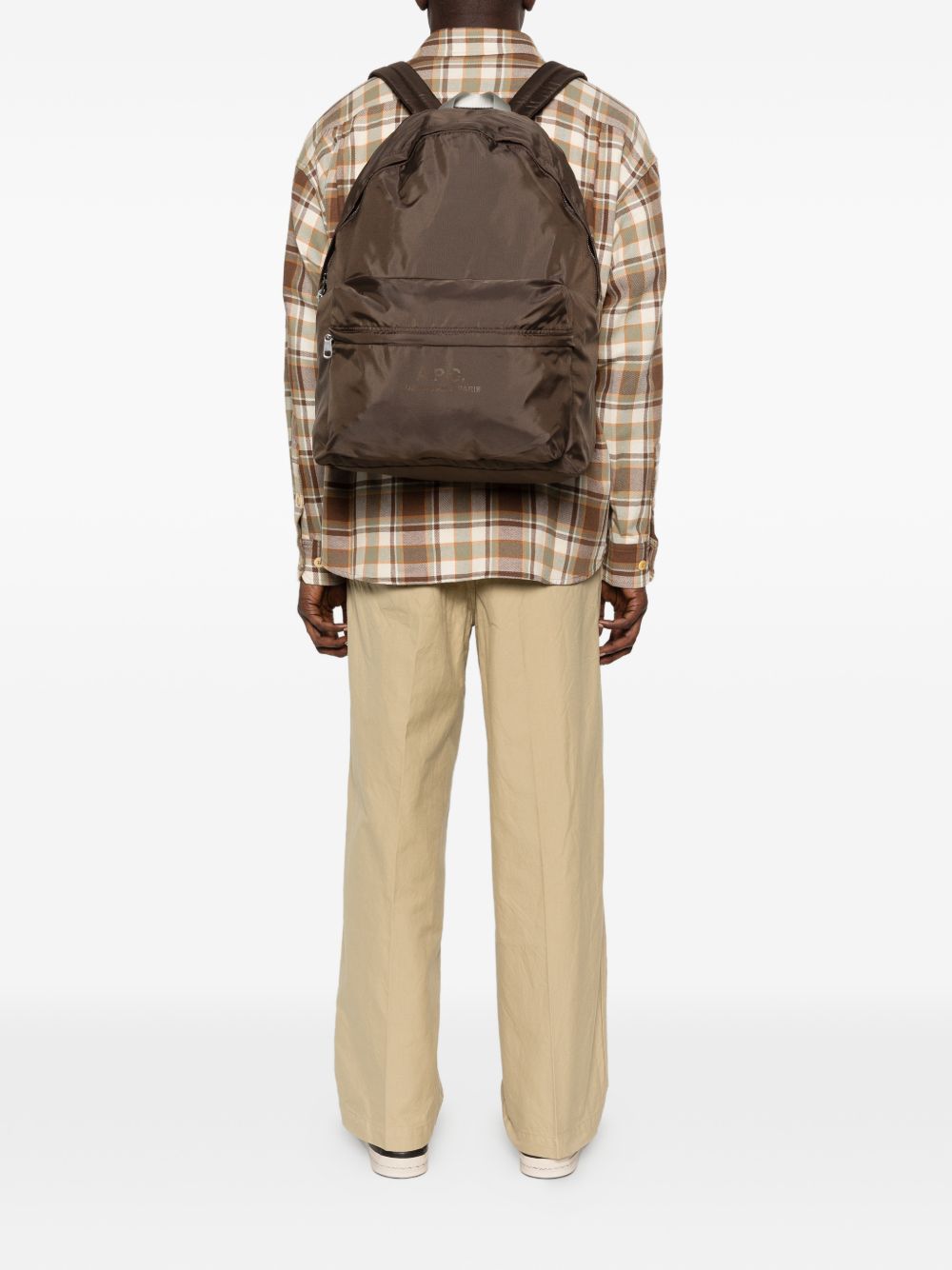 Zaino con zip in marrone A.P.C. - uomo 