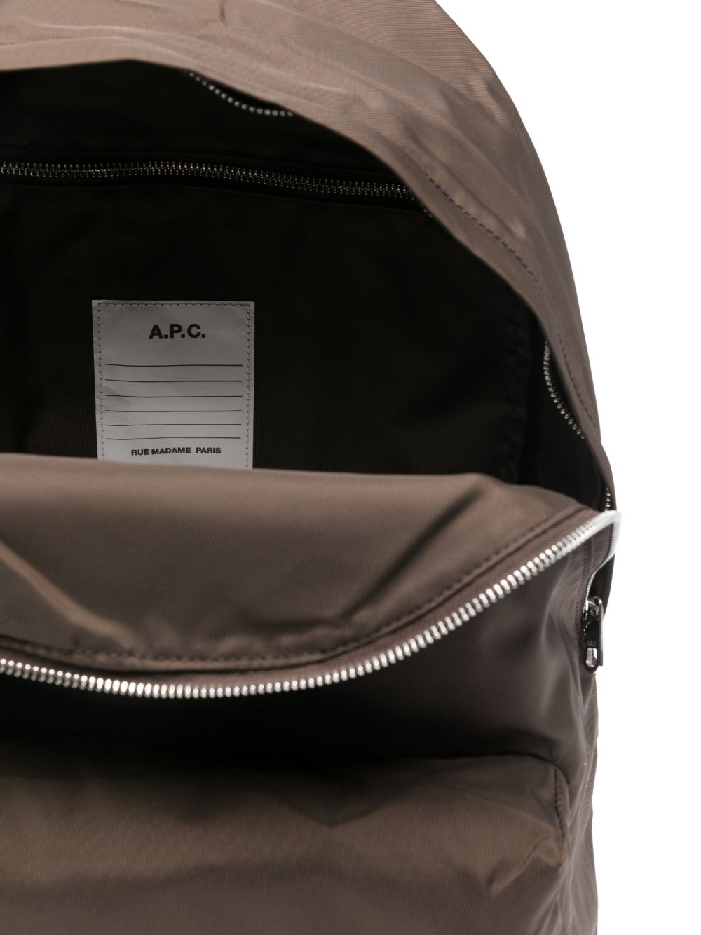 Zaino con zip in marrone A.P.C. - uomo 