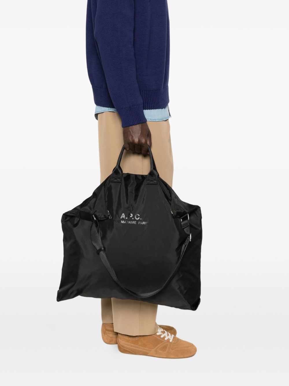 Borsa tote messenger in nero A.P.C. - uomo 
