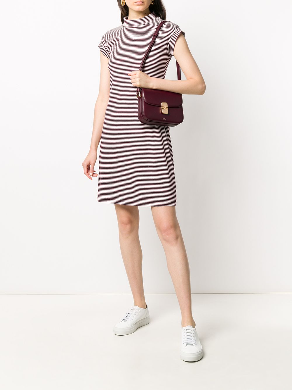 Borsa Grace small in bordeaux A.P.C. - donna 