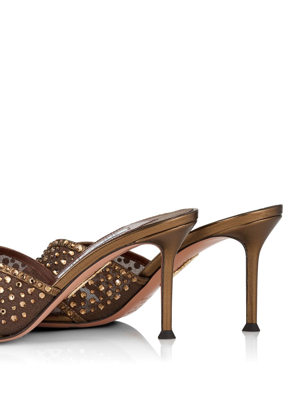 Mules crystal lover in marrone Aquazzura - donna 