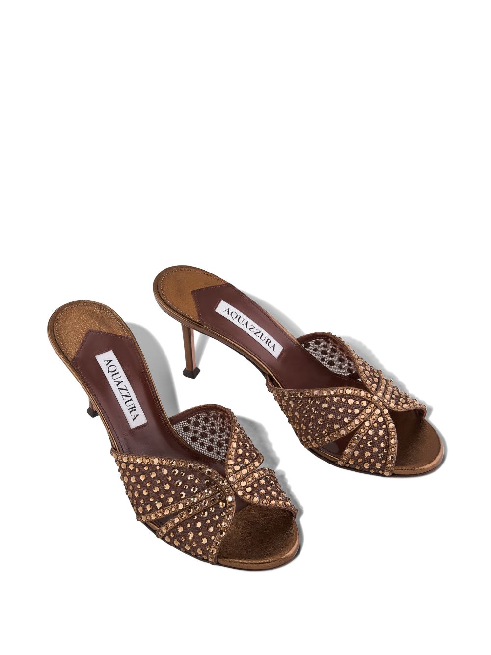 Mules crystal lover in marrone Aquazzura - donna 