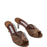Mules crystal lover in marrone Aquazzura - donna 