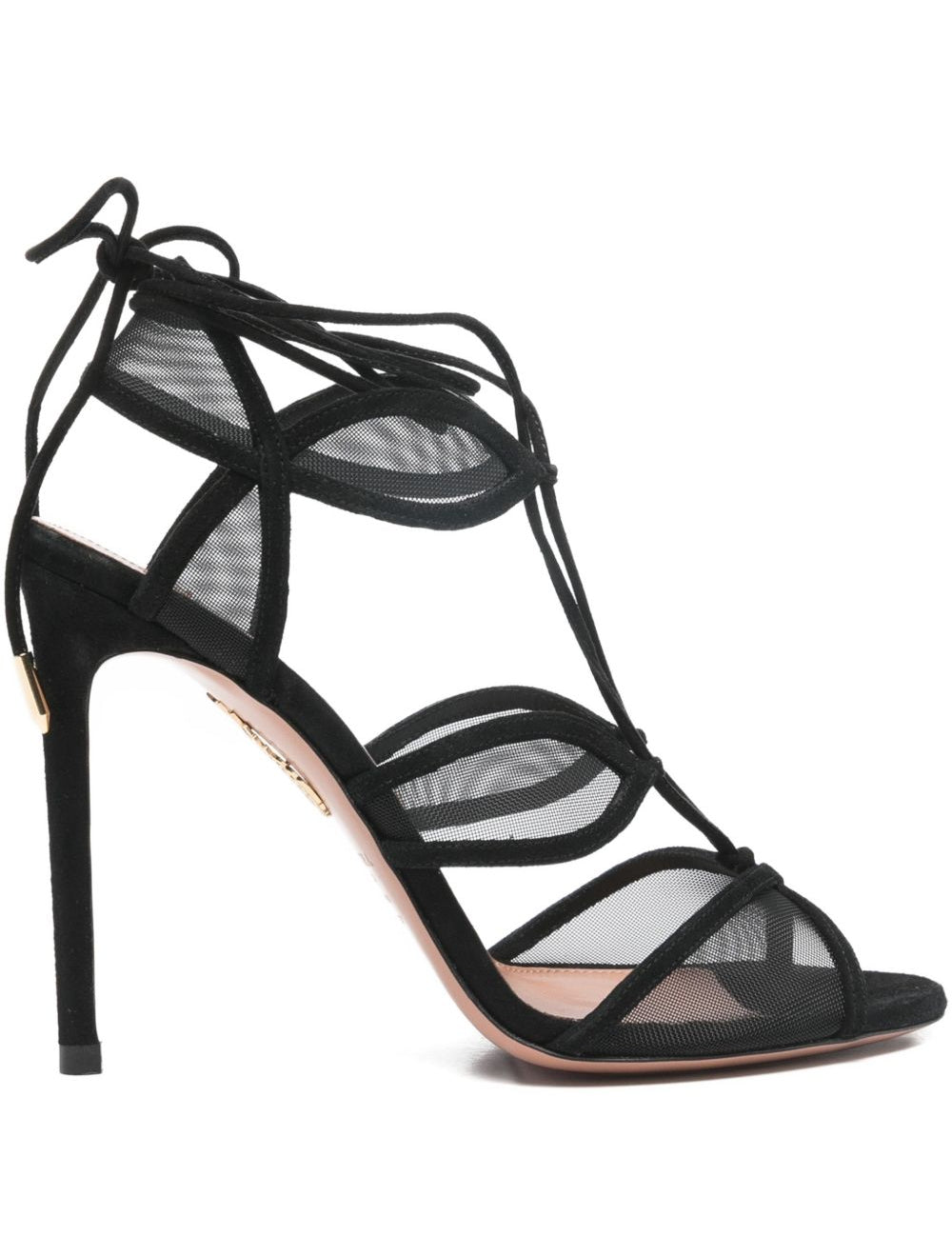 Sandali a tacco alto fatal in nero Aquazzura - donna 