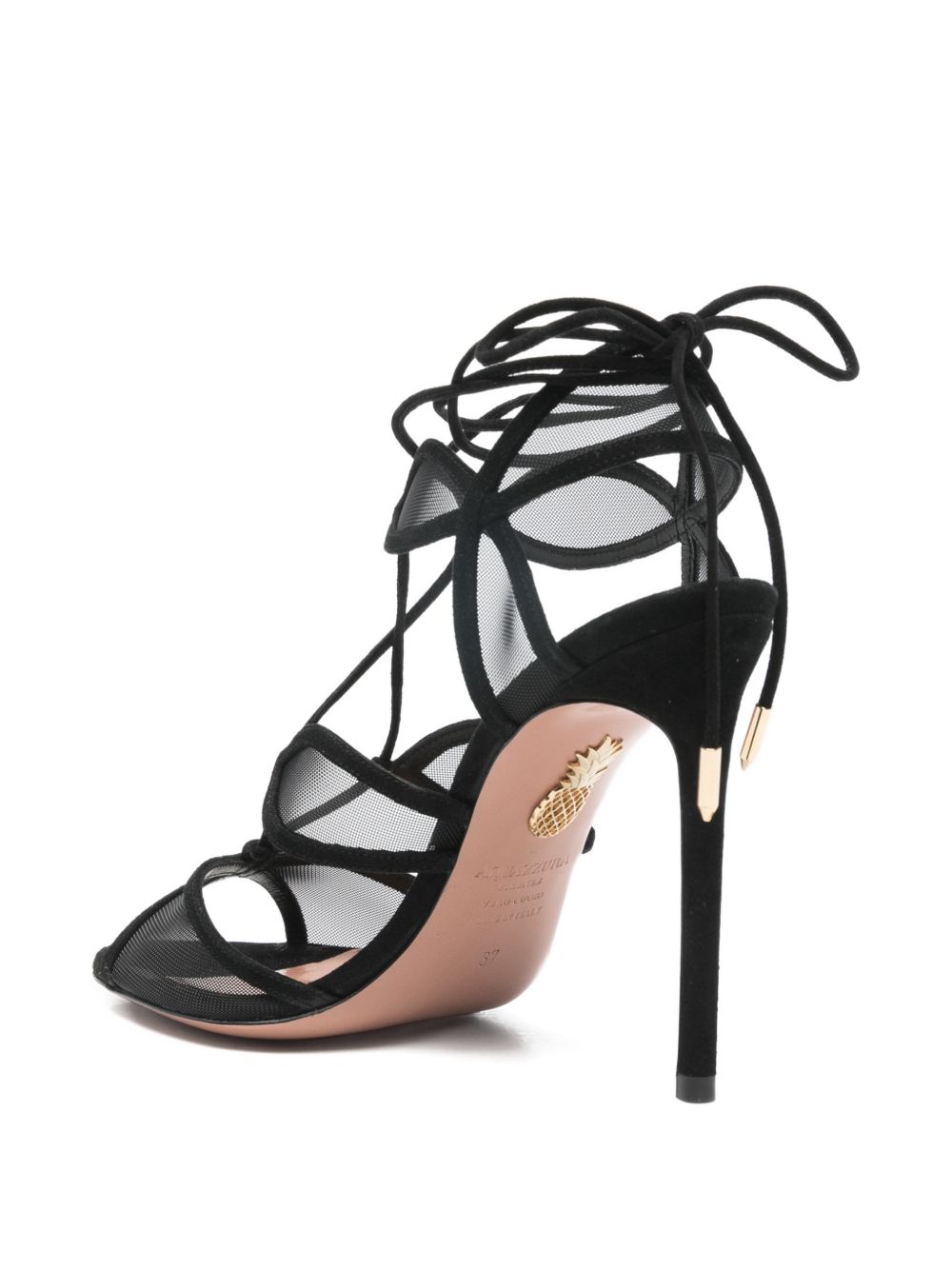 Sandali a tacco alto fatal in nero Aquazzura - donna 