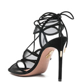 Sandali a tacco alto fatal in nero Aquazzura - donna 