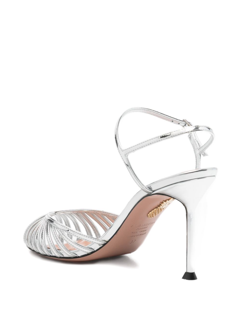 Sandali a tacco alto hold me in argento Aquazzura - donna 