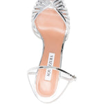 Sandali a tacco alto hold me in argento Aquazzura - donna 