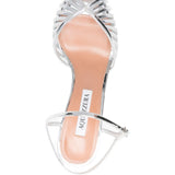 Sandali a tacco alto hold me in argento Aquazzura - donna 
