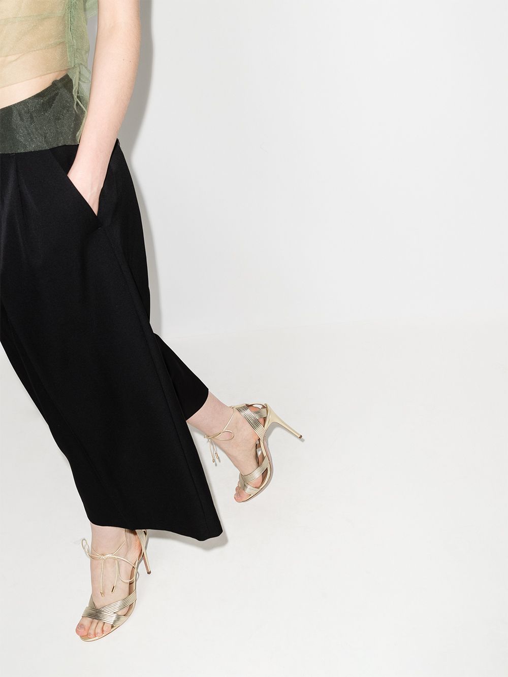 Sandali ari in oro Aquazzura - donna 