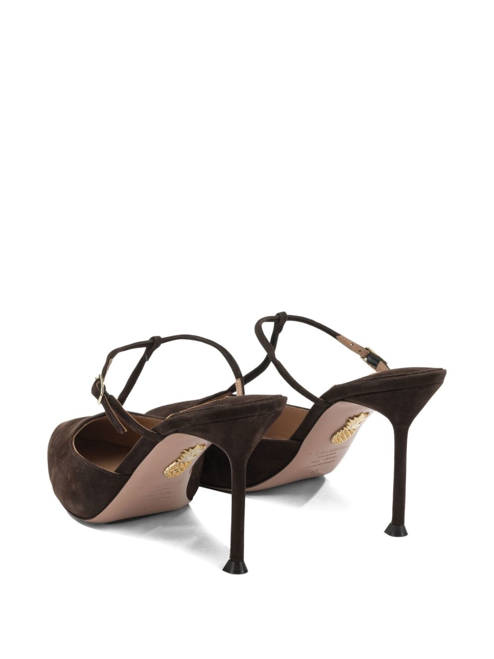 Mules a punta sorbonne in marrone Aquazzura - donna 