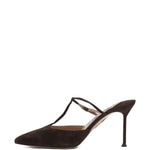 Mules a punta sorbonne in marrone Aquazzura - donna 