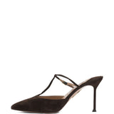 Mules a punta sorbonne in marrone Aquazzura - donna 