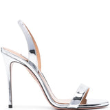 Sandali con tacco so nude in argento Aquazzura - donna 