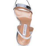Sandali con tacco so nude in argento Aquazzura - donna 