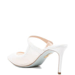 Mules in voile plissettato in bianco Aquazzura - donna 