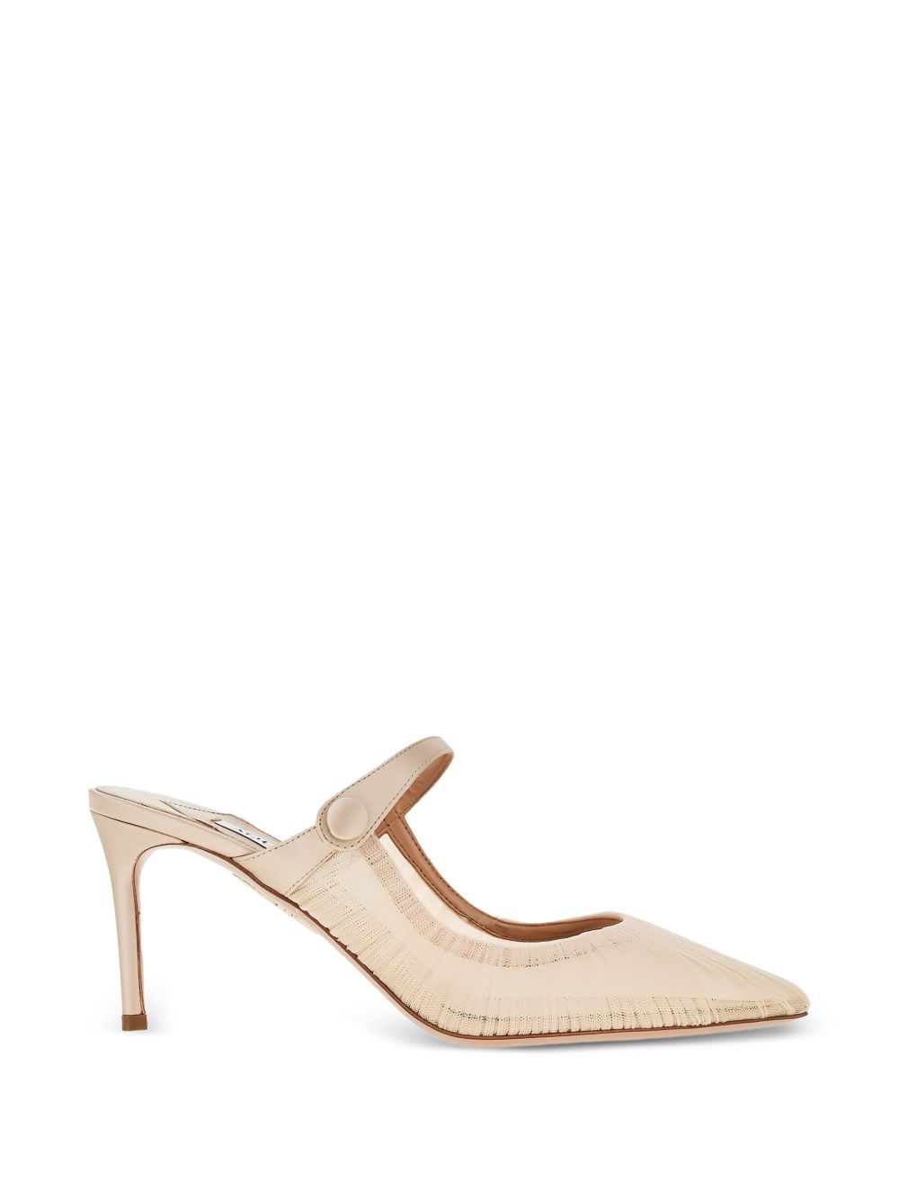 Mules in voile plissettato in rosa Aquazzura - donna 