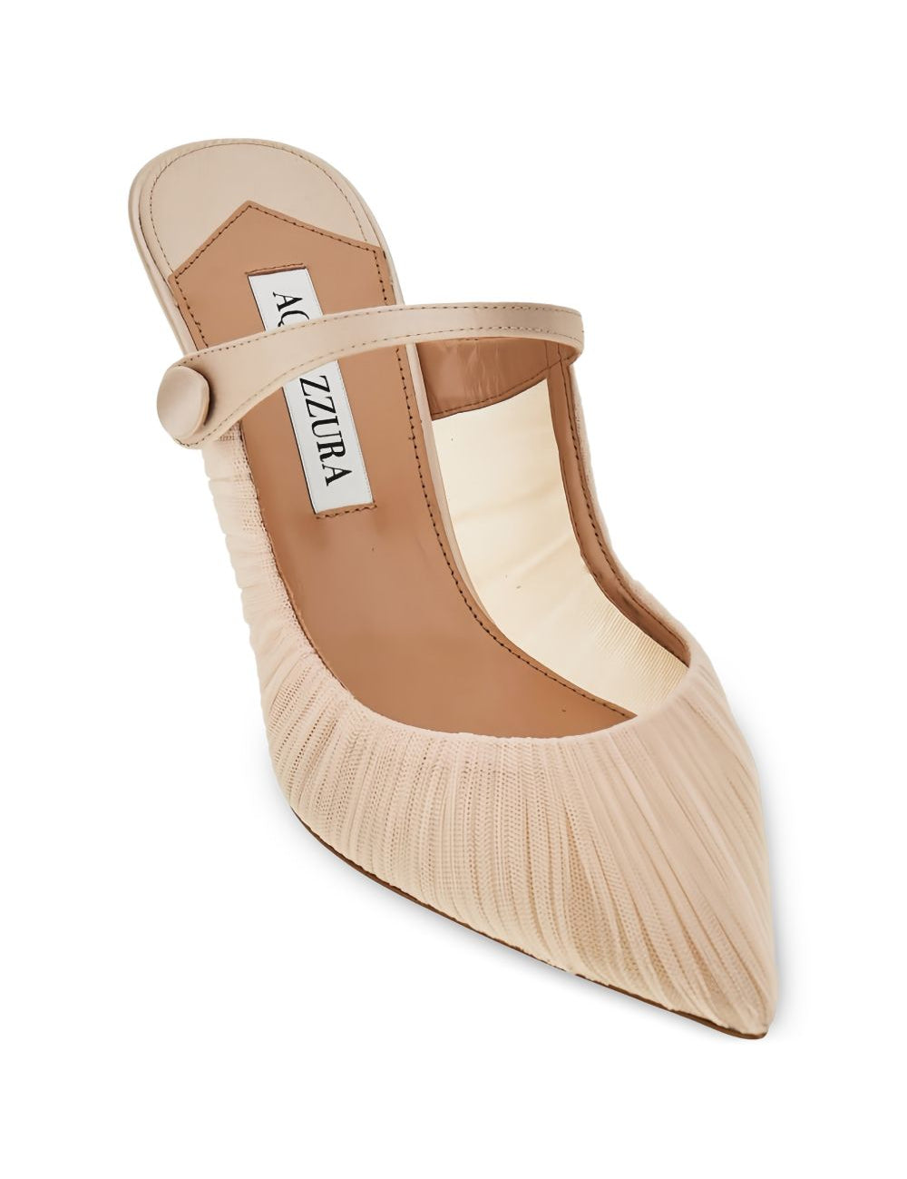Mules in voile plissettato in rosa Aquazzura - donna 