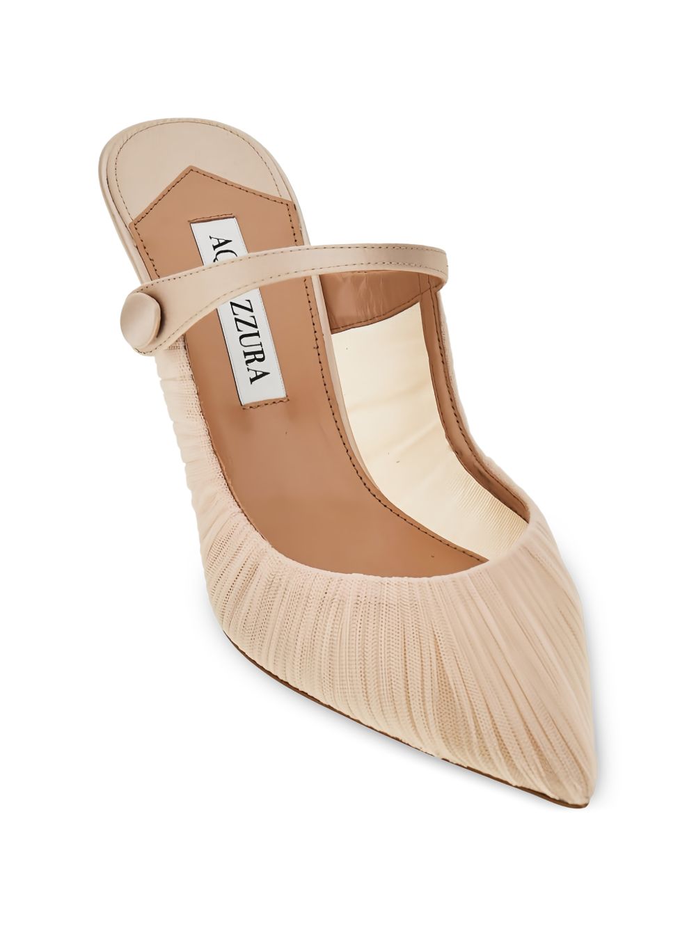 Mules in voile plissettato in rosa Aquazzura - donna 