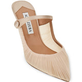 Mules in voile plissettato in rosa Aquazzura - donna 