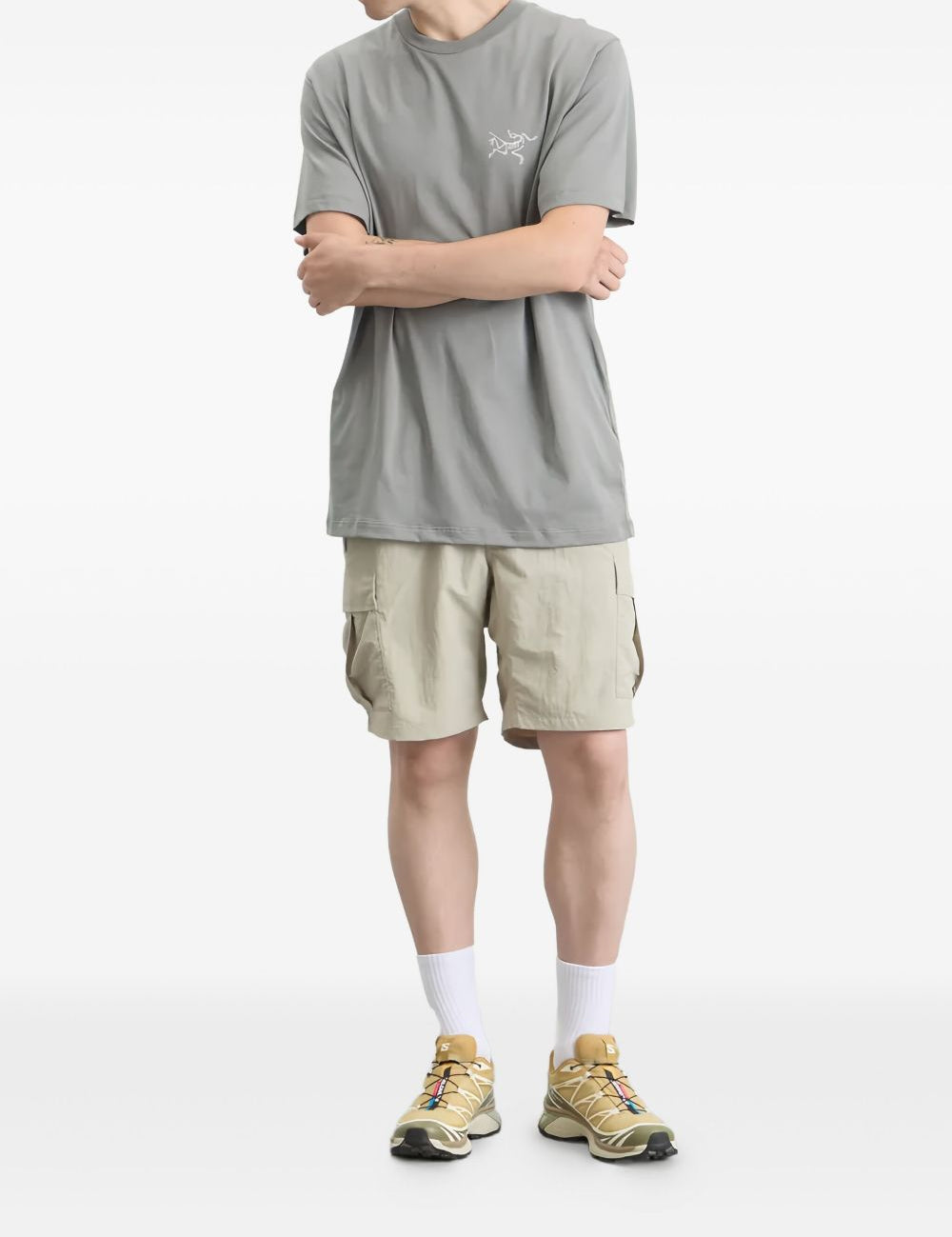 T-shirt Kragg SL con logo in grigio Arc'teryx - uomo 
