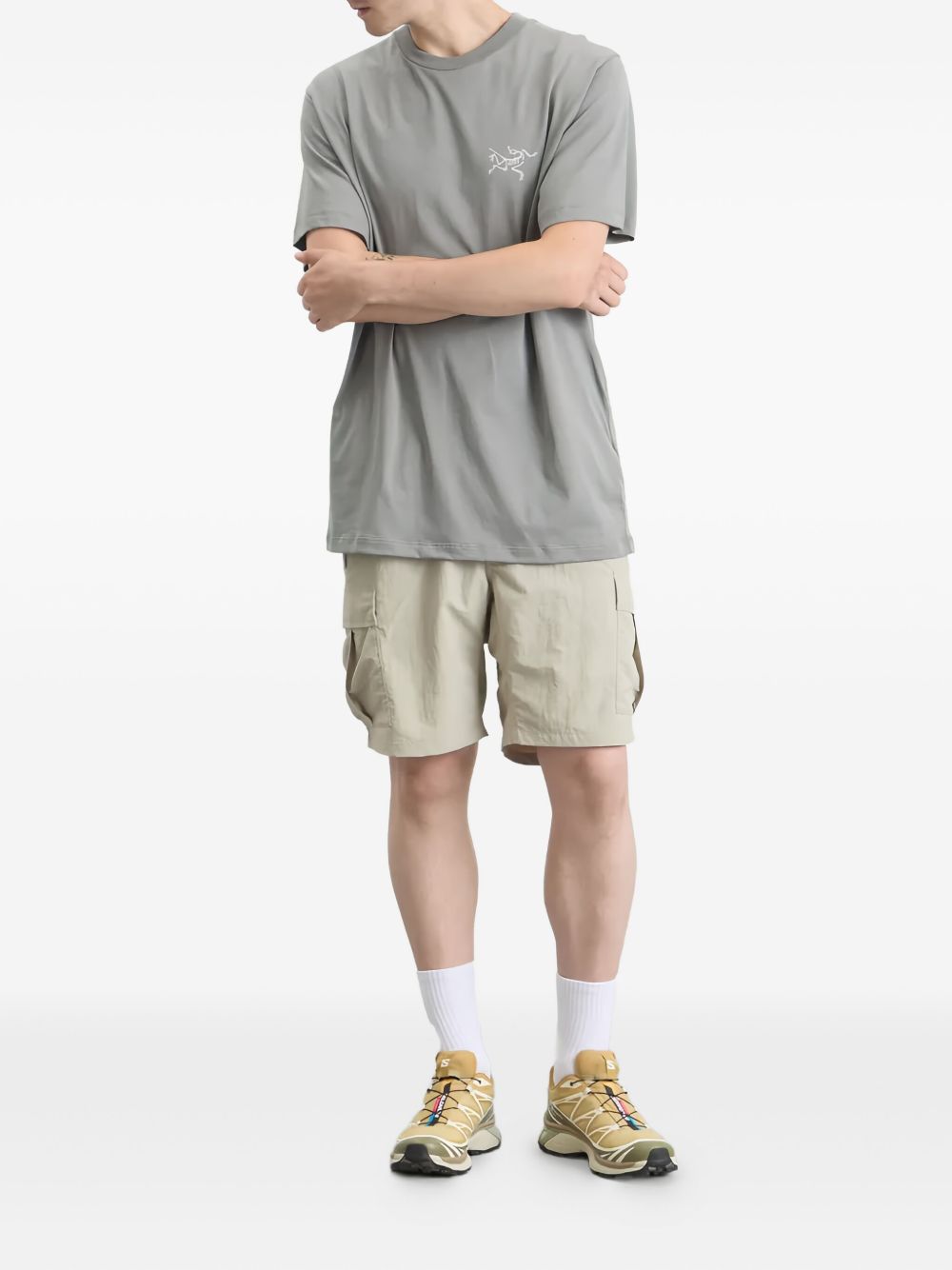 T-shirt Kragg SL con logo in grigio Arc'teryx - uomo 