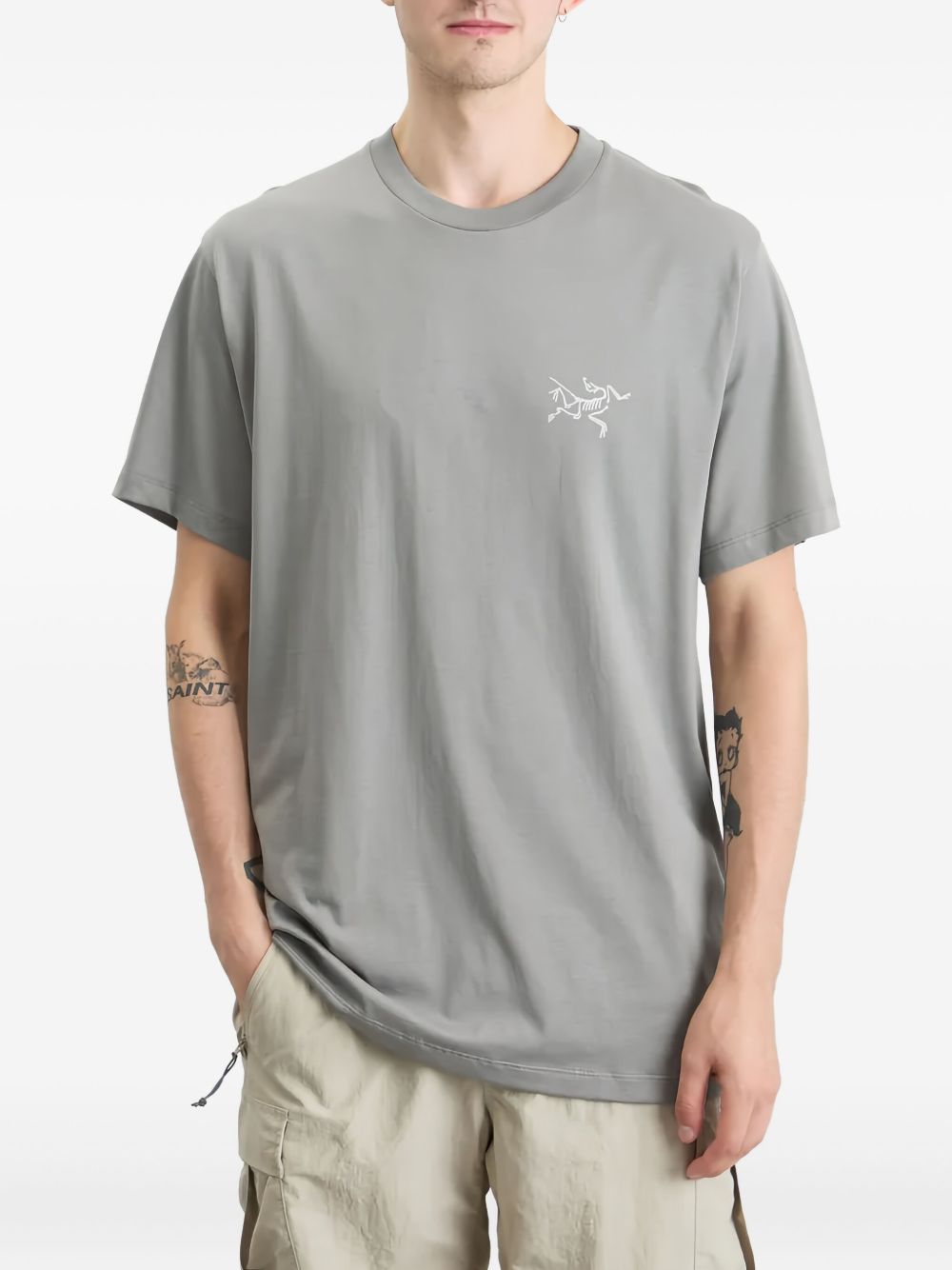 T-shirt Kragg SL con logo in grigio Arc'teryx - uomo 