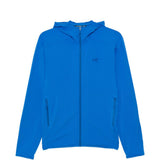 Felpa con zip e logo Kyanite ricamato in blu Arc'teryx - uomo 
