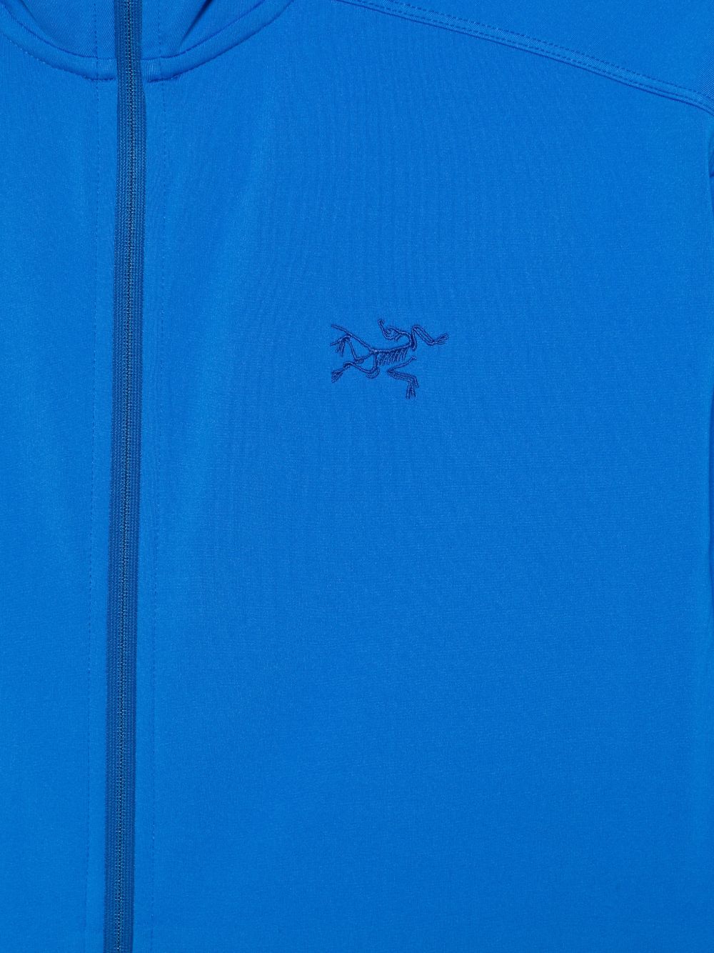 Felpa con zip e logo Kyanite ricamato in blu Arc'teryx - uomo 