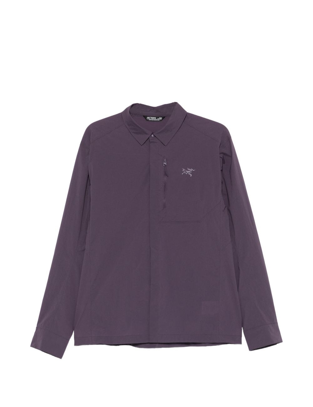 Giacca camicia con tasca con zip e logo ricamato in viola Arc'teryx - uomo 
