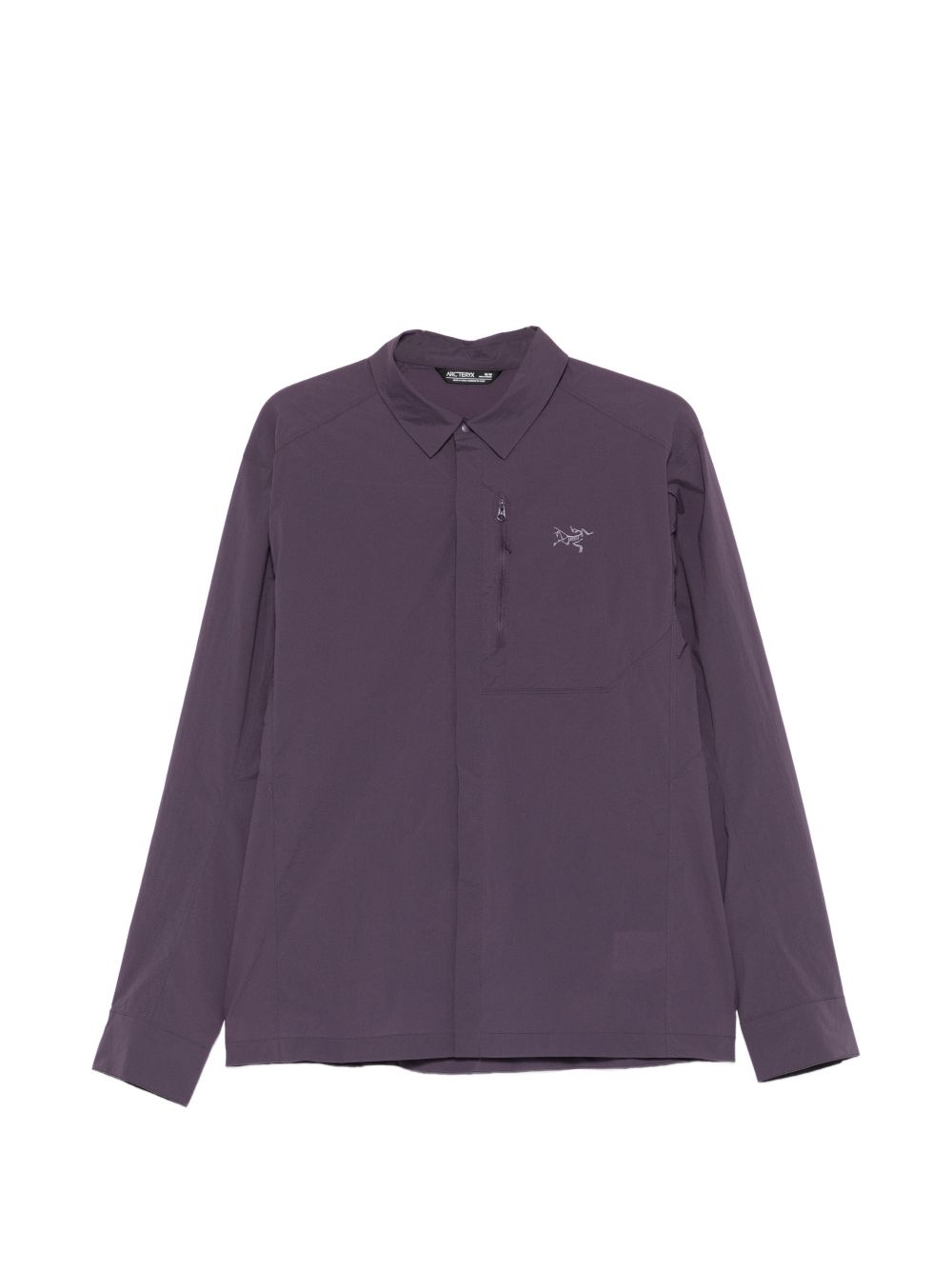 Giacca camicia con tasca con zip e logo ricamato in viola Arc'teryx - uomo 