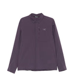 Giacca camicia con tasca con zip e logo ricamato in viola Arc'teryx - uomo 