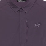 Giacca camicia con tasca con zip e logo ricamato in viola Arc'teryx - uomo 