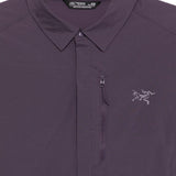 Giacca camicia con tasca con zip e logo ricamato in viola Arc'teryx - uomo 