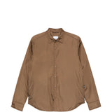 Camicia imbottita con chiusura a pressione in marrone Aspesi - uomo 
