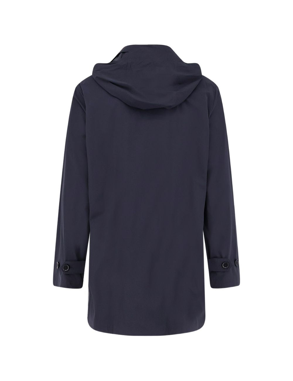 Cappotto impermeabile con cappuccio rimovibile in blu Aspesi - uomo 